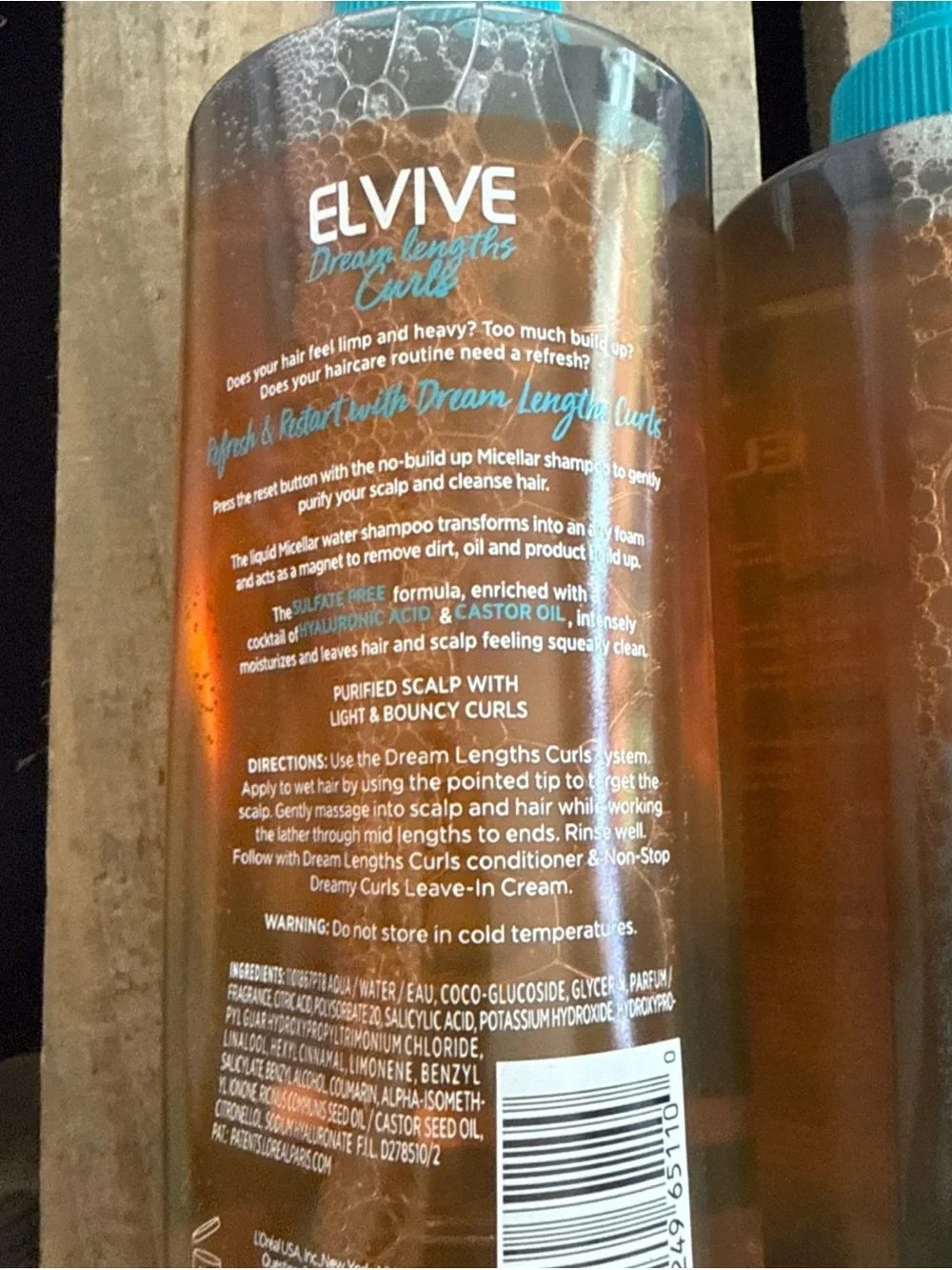 4- L’Oréal Elvive Dream Lengths Curls No Build-Up Micellar Shampoo